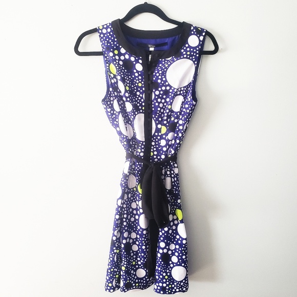 Kensie Blue and White Polka Dot Dress - Picture 2 of 7